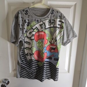 Nickelodeon Gray and Green Graphic Tee